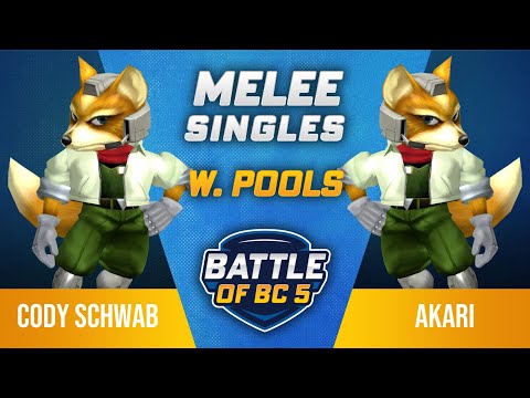 Cody Schwab (Fox) vs Akari (Fox) - Melee Singles Winners Pools - Battle of BC 5