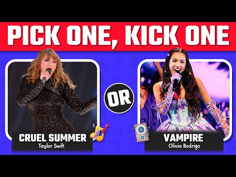 Pick One Kick One SONG BATTLE for the Most Popular Songs in 2023 | Music Quiz