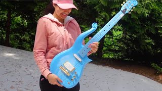 Video thumbnail for Prince Cloud Guitar Replica Out of the Box Demo #55 by LA Life