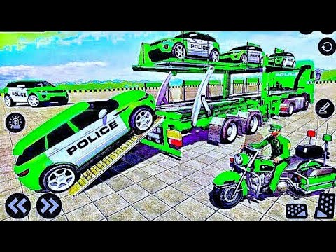 US Police Car Transporter Game | Cargo Transport Simulator | police Bike Games | LR Gameplay