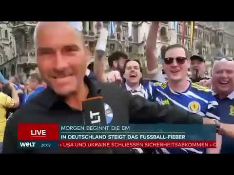Funny Scotland fans on German TV - Euro 2024