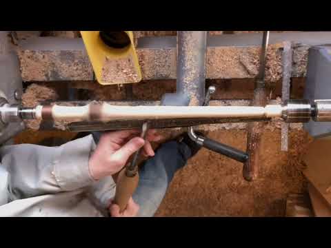 Making a Celtic Symbol Wooden Wand on the lathe