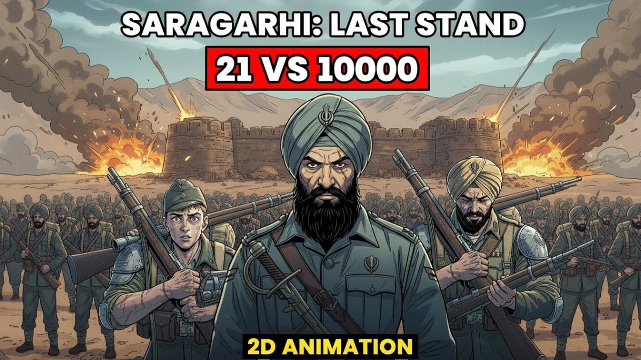 Battle of Saragarhi — 21 Brave Sikhs vs 10,000 Afghans (2D Animation)