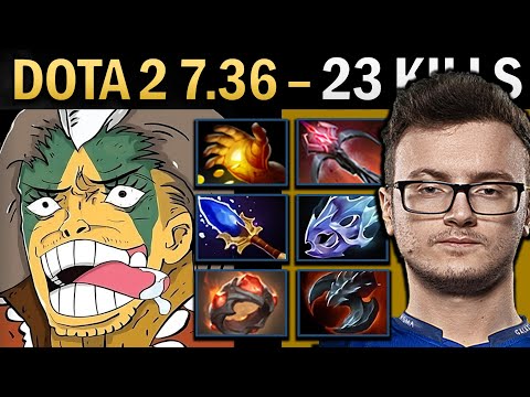 Elder Titan Gameplay Miracle with 23 Kills and Midas - Dota 7.36