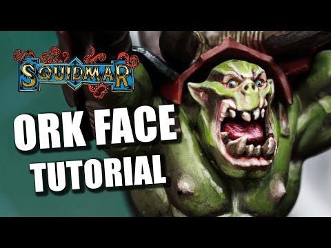 How to paint Ork Face Painting Tutorial - Orruk Warclans