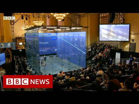 壁球在著名的紐約火車站尋求認可 - BBC News (Squash seeks recognition in famed NYC rail station - BBC News)