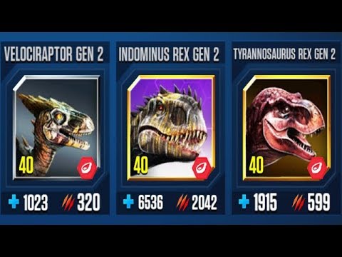 ALL NEW MAX LEVEL 40 GEN 2 DINOS!!! (JURASSIC WORLD)