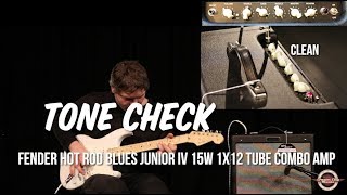 Video thumbnail for TONE CHECK: Fender Hot Rod Blues Junior IV 15W 1x12 Tube Combo Amp With Alex Wilson by Cream City Music