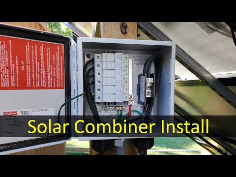 Connecting the Solar Array to a Hoffman PV Combiner Box, Off-Grid!