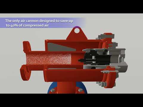 Cañón de aire industrial AirMace™ en funcionamiento — vídeo