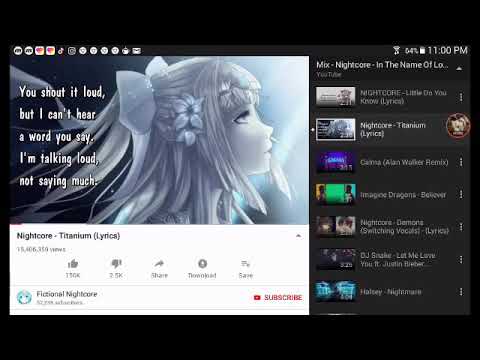 Nightcore - titanium (lyrics)