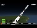 Старт российской ракеты-носителя «Союз-СТ-Б» во Французской Гвиане 
