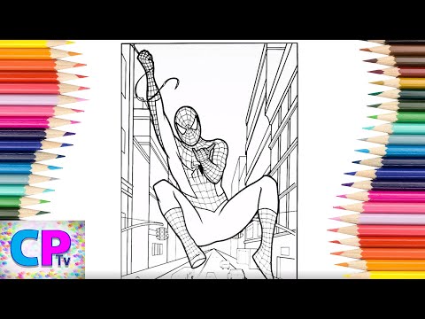 Spiderman Coloring Pages ,How to Color Spiderman Coloring Pages Tv, Superhero Drawing