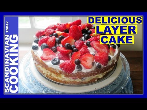 Fruit Almond Layer Cake - An Easy Step by Step Homemade Cake Recipe