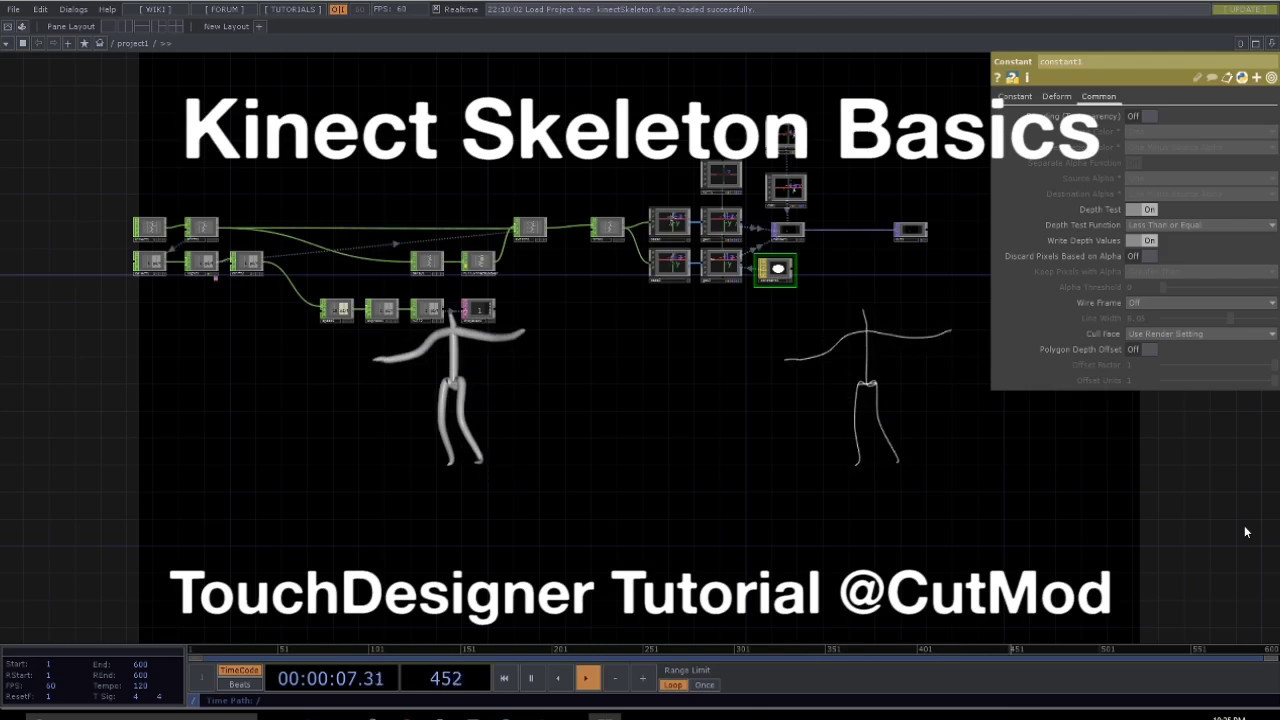 Kinect Skeleton Basics - TouchDesigner Tutorial