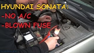 Hyundai Sonata - No A/C Compressor Clutch Operation