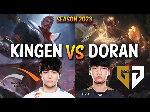 HLE Kingen vs Gen Doran - Kingen JAYCE vs Doran LEE SIN Top - KR Ranked