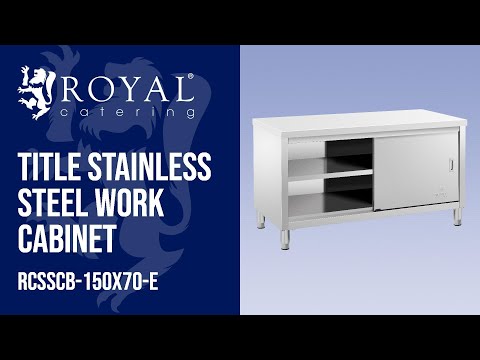 video - Stainless steel work cabinet - 150 x 70 x 85 cm - 600 kg Load capacity