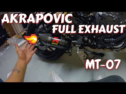 2022 MT07 AKRAPOVIC EXHAUST INSTALL