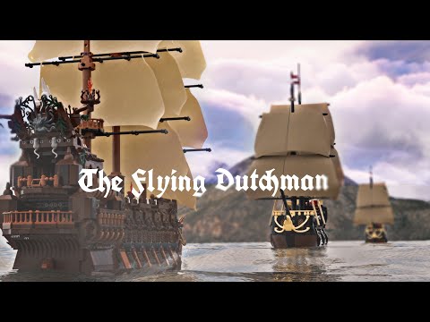 LEGO Pirates Of The Caribbean: The Flying Dutchman Scene in Blender 3D