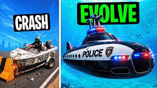 Every Time I Crash, My Police Boat EVOLVES in GTA!