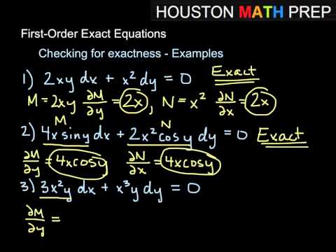 Exact Differential Equations - Intro