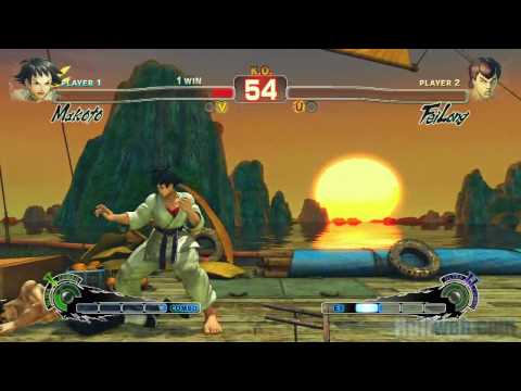 Makoto vs Fei Long & E  Honda vs Vega HD