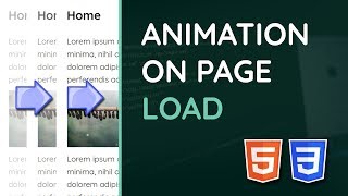 Create Transitions/Animations on Page Load with HTML &amp; CSS - Web Design Tutorial