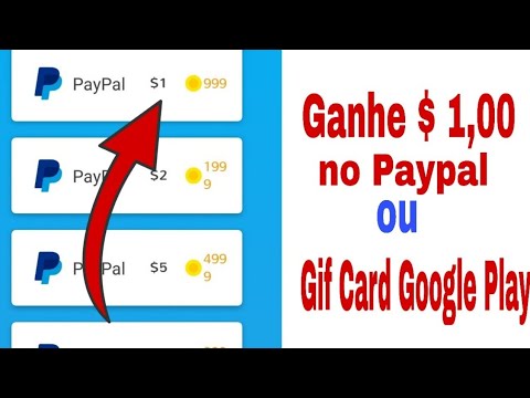 Ganhe $ 1 no Paypal ou Gift Card Google Play - Coinzy