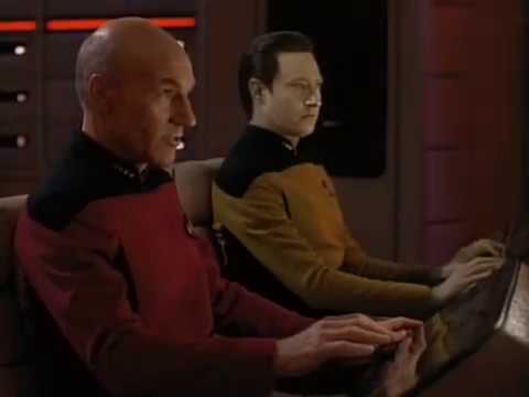 Captain Jean-Luc Picard At The Conn Station