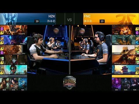 FNC vs H2K Game 2 Highlights - FNATIC vs H2K EU LCS Week 7 Summer 2016