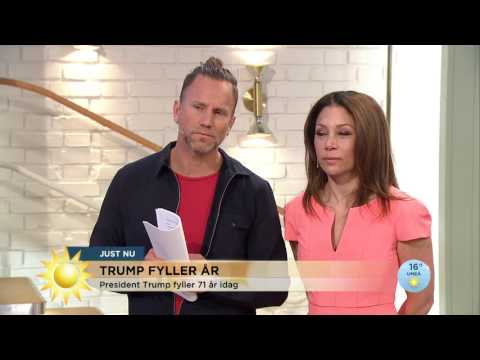 Grattis Trump 71 år - så firar han sin födelsedag - Nyhetsmorgon (TV4)