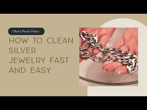 How to clean silver jewelry fast and easy #fyp #silver925