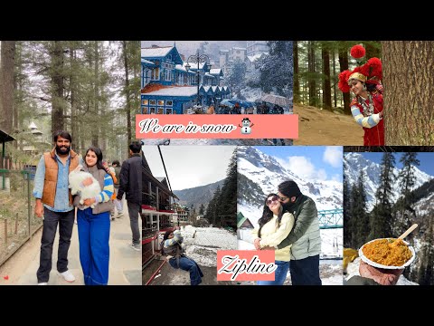 Hum pahli bar gaye snow me ⛄️ ❄️…Manali vlog exploring places 🥰