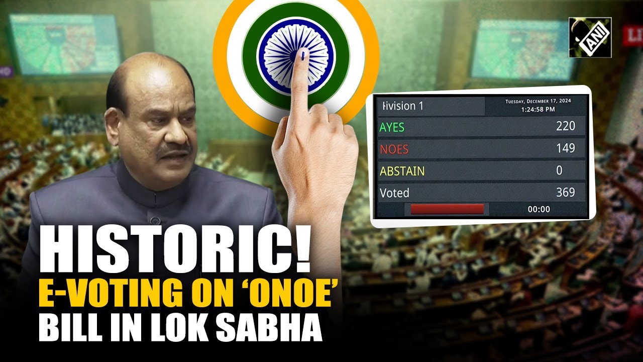 Historic e-voting on ‘One Nation One Election’ Bill in Lok Sabha for first time in New Parliament