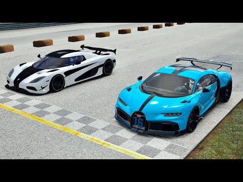 Bugatti Chiron Pur Sport vs Koenigsegg Agera RS at Old Monza