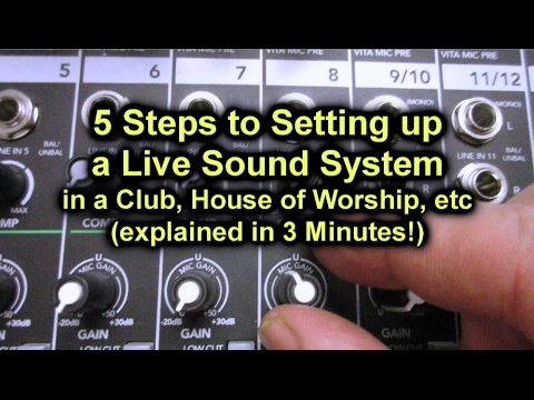 How To Set Up Gain Structure and EQ a Sound System in a Club or House of Worship