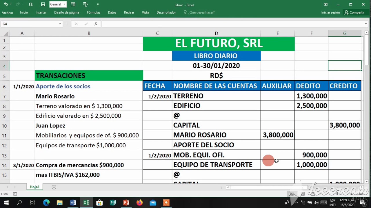 CONTABILIDAD BÁSICA/ REGISTRO EN EL LIBRO DIARIO/TEMA 2.- CONTABILIDAD PARA PRINCIPIANTES