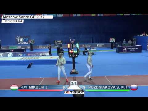 FE F S Individual Moscow RUS Grand Prix 2017 T64 03 red POZDNIAKOVA RUS vs MIKULIK HUN