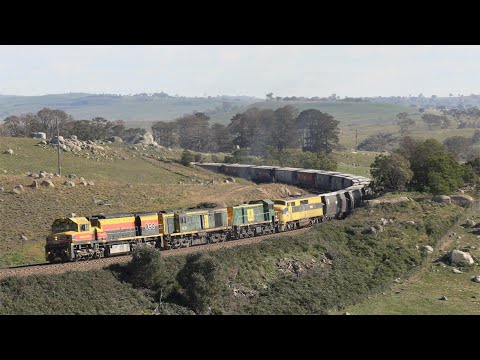 Australian diesels BRM001, 602, 4908 & GM10 - Main South - June 2020