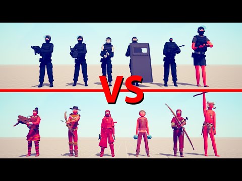 SWAT Team vs RANGED Team - Totally Accurate Battle Simulator TABS