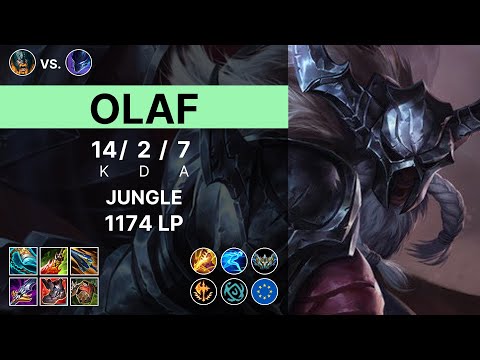 Olaf Jungle vs Nocturne - 1174 LP Challenger - EUW 15.12