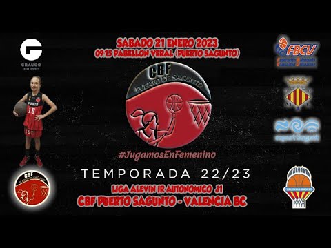 Videohighlights Alevín Graugo CBF Puerto Sagunto - Valencia Bc (J1 LIGA 22-23)
