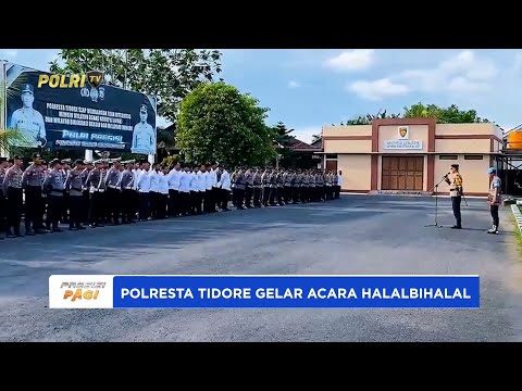 KAPOLRESTA TIDORE PIMPIN APEL JAM PIMPINAN DAN GELAR HALAL BIHALAL BERSAMA PERSONEL