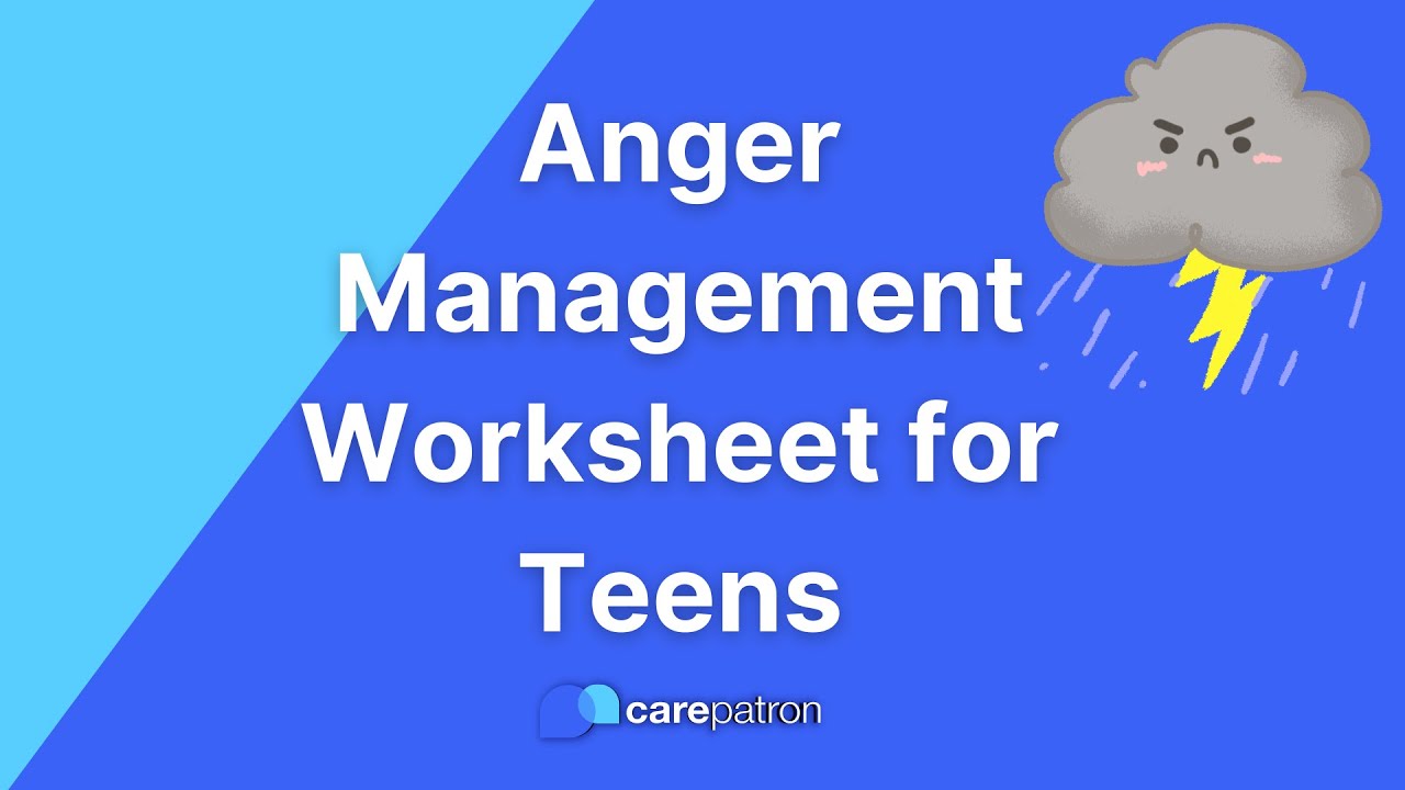 Anger Management Worksheets For Teens