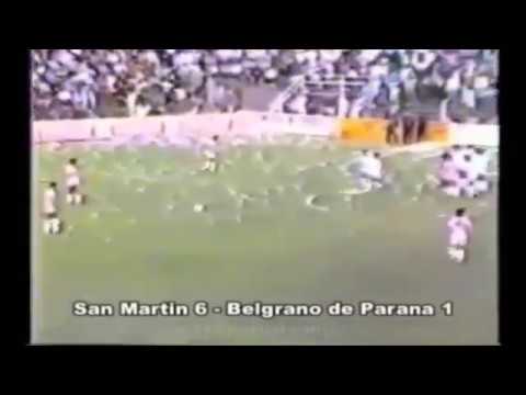 Gol de Noriega a Belgrano (San Martín de Tucumán 6-2 Belgrano de Paraná) Zonal Noroeste 1988