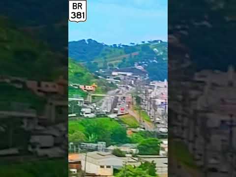 Trânsito lento na BR 381,Fernão Dias em Cambuí,Sul de Minas.