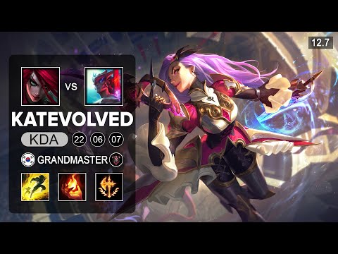 KatEvolved Katarina vs Yone Mid - KR Grandmaster - Patch 12.7 Season 12