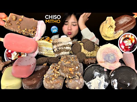 ICE CREAM CHALLENGE IN WINTER🥶EATING LOTS OF CHOCO BAR & CORNETTO WITH JUICY CAKE | YUMMY MUKBANG