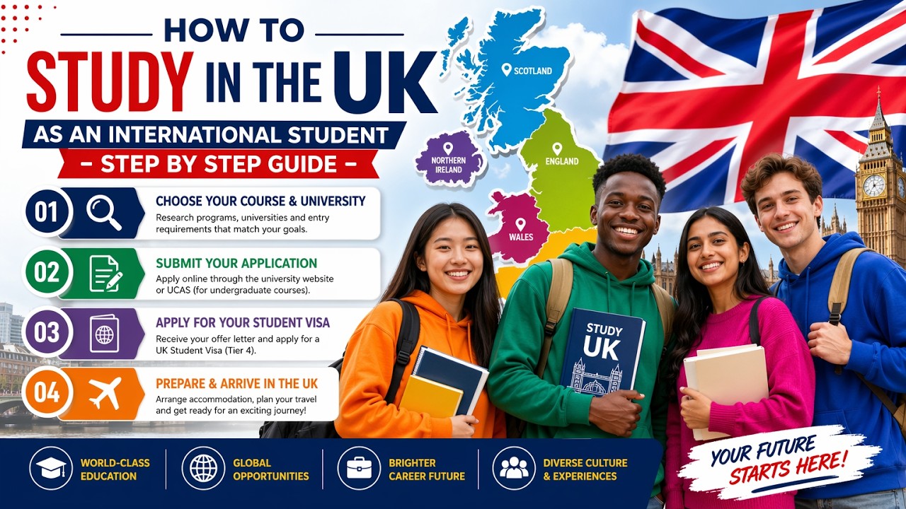 HOW TO STUDY IN THE UK🇬🇧 STEP-BY-STEP GUIDE FOR INTERNATIONAL STUDENTS!!!
